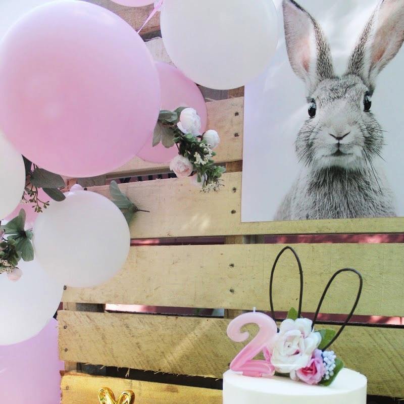 Birthday Party Decor with a Bunny Theme