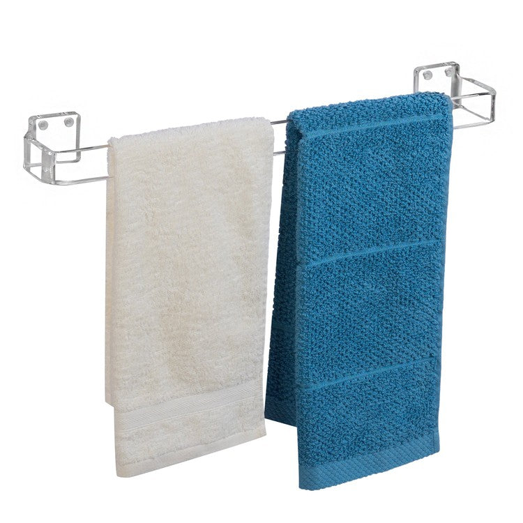 Wall Mounted Clear Acrylic Bath Towel Holder Bar Floating Hanger Rail MyGift