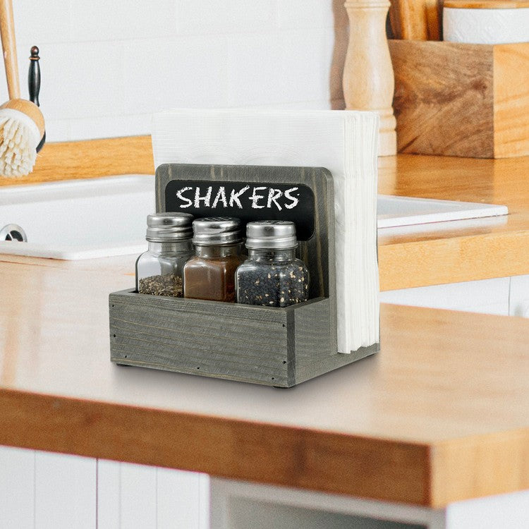 Wood Vintage Spice Rack And Spice Jars