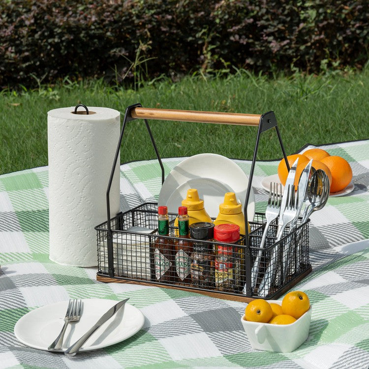 Rustic Kitchen Multi-Use Caddy & Paper Towel Holder