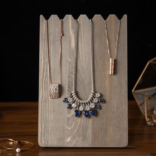 Gray Barn Wood Necklace Holder, Set of 3-MyGift