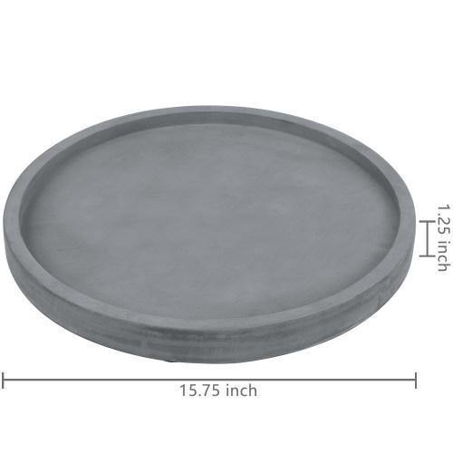 16 inch Cement Bathroom Vanity Tray, Dark Gray - MyGift