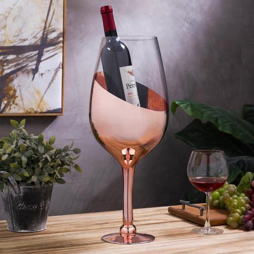 20-inch Giant Copper Tone Wine Glass/Champagne Magnum Chiller – MyGift