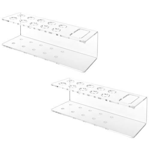 Wall-Mounted Clear Acrylic Dry-Erase Marker & Eraser Holders, Set of 2 - MyGift