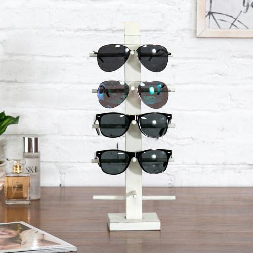 Vintage White Wood Tabletop Sunglass Display Stand - MyGift