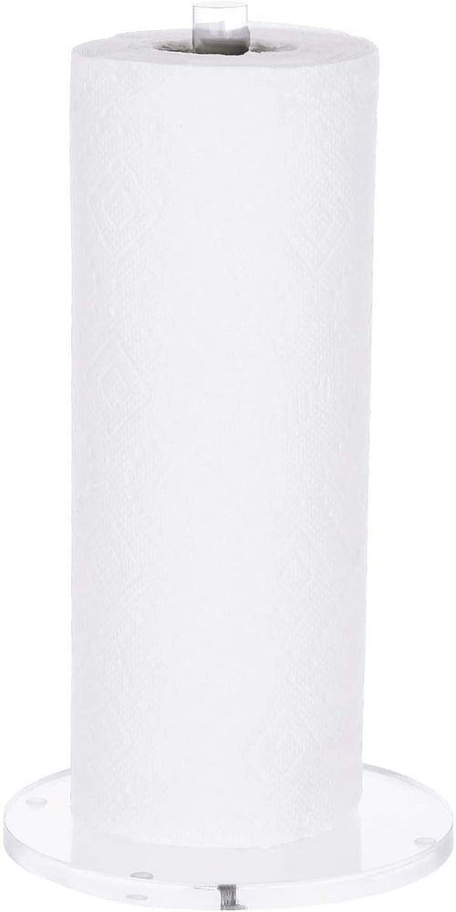 Clear Acrylic Paper Towel Roll Holder Rack Tabletop Dispenser Stand-MyGift