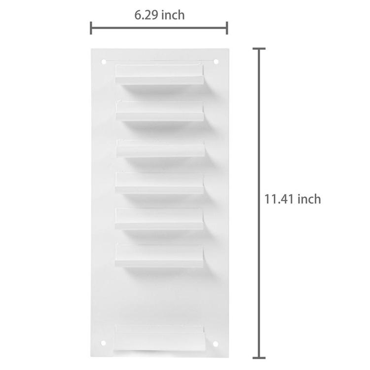 6-Slot Wall Mounted Metal Dry Erase Marker and Eraser Holder, White - MyGift Enterprise LLC