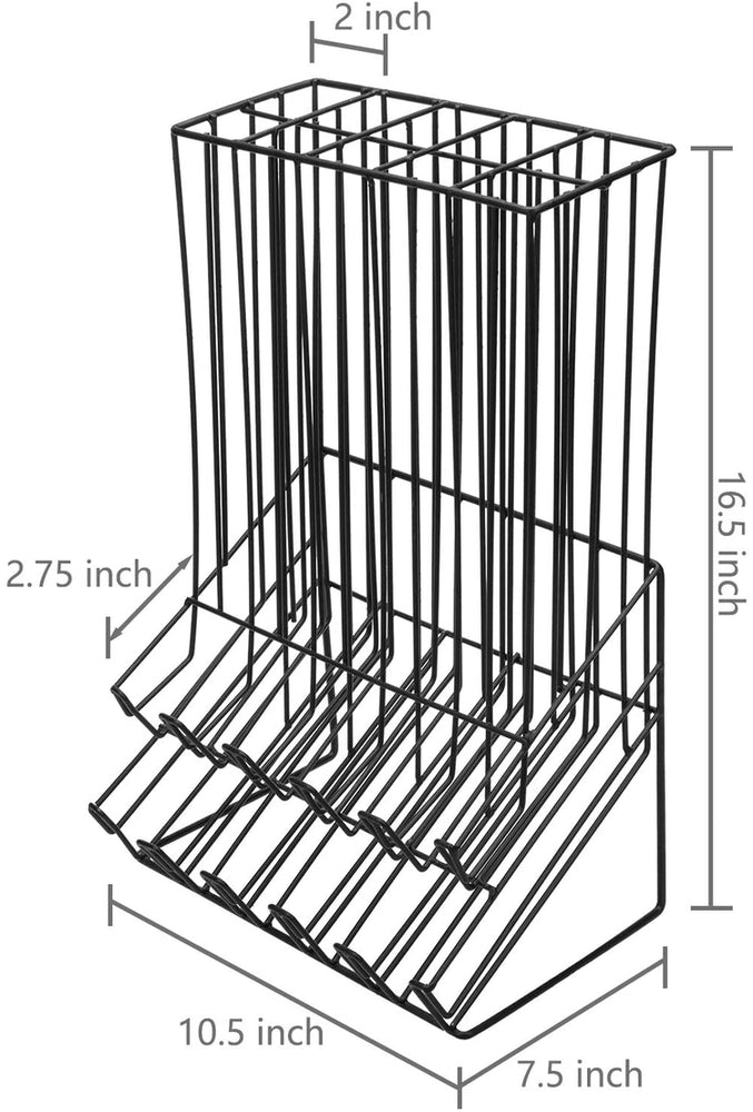 Black Metal Miniature Golf 90 Capacity Ball Display Rack-MyGift