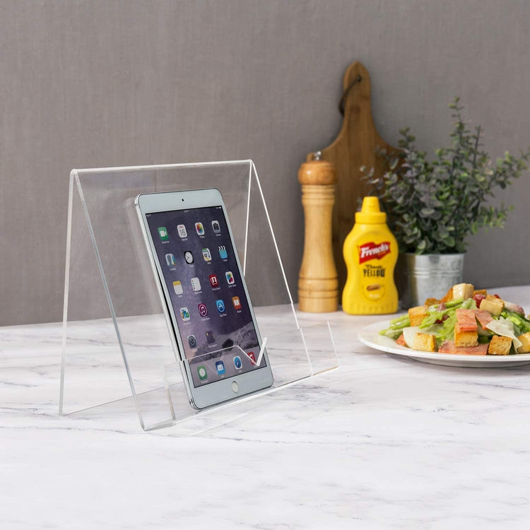 Premium Clear Acrylic Kitchen Cookbook Stand Recipe Holder-MyGift