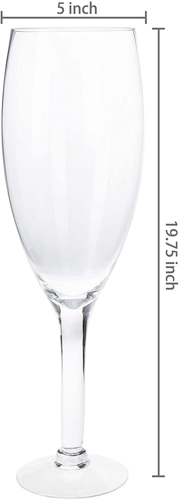 20 Inch Giant Novelty Clear Wine Glass and Cork Holder-MyGift