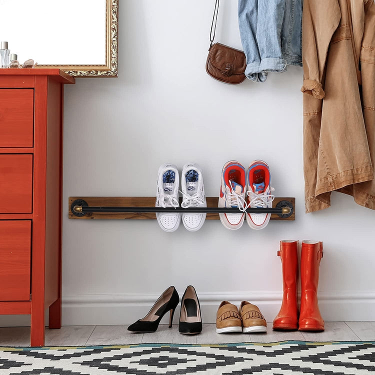 Industrial Shoe Rack, Entryway Organization