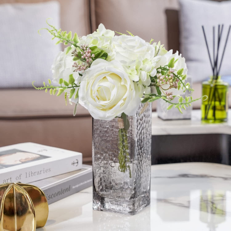 Glass Mug | White Flowers