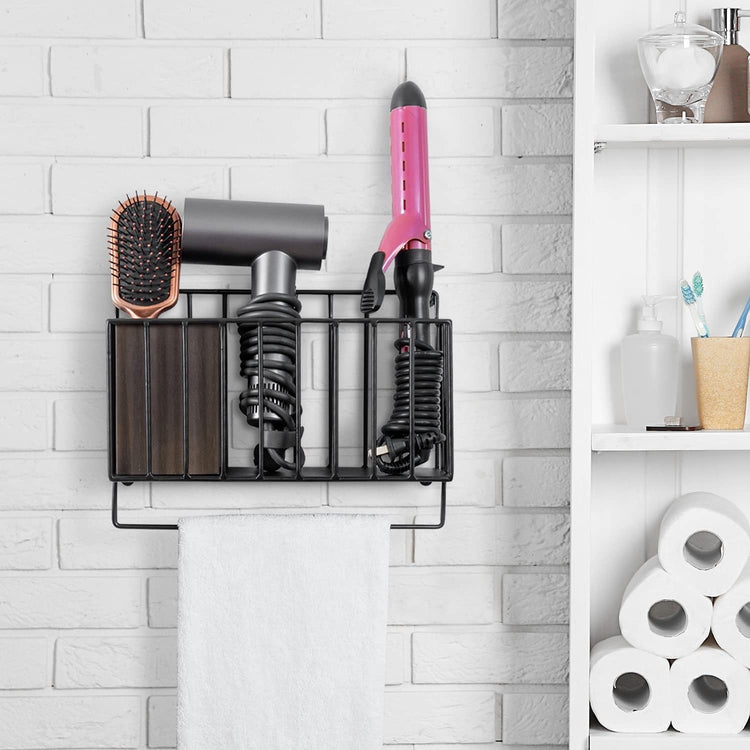 Hair Tool Organizer - Blow Dryer Holder /hair Dryer Holder Cabinet Door,  Bathroom Organizer Hair Care Storage Basket