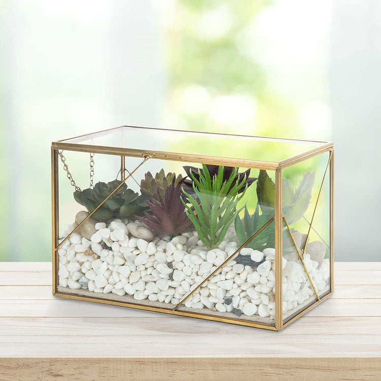 Geometric Glass and Brass Shadow Box - Perfect as Jewelry Display Case or Wedding Card Holder Geometric Glass and Brass Shadow Box - Perfect as Jewelry Display Case or Wedding Card Holder