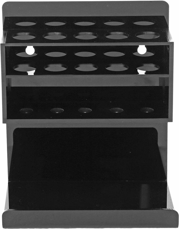 Black Acrylic Wall Mounted 5 Slot Whiteboard Dry Erase Marker and Eraser Holder Rack-MyGift