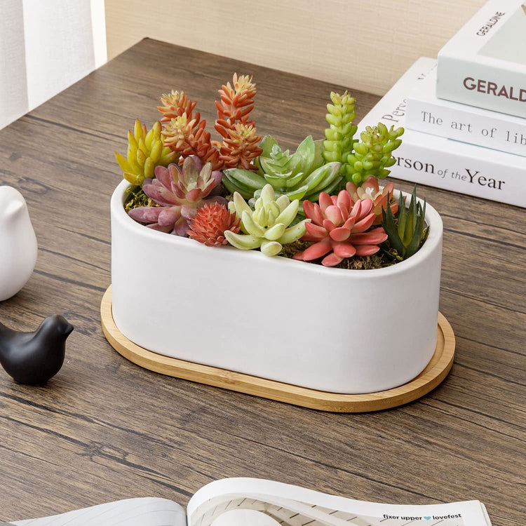 ceramic oval planter