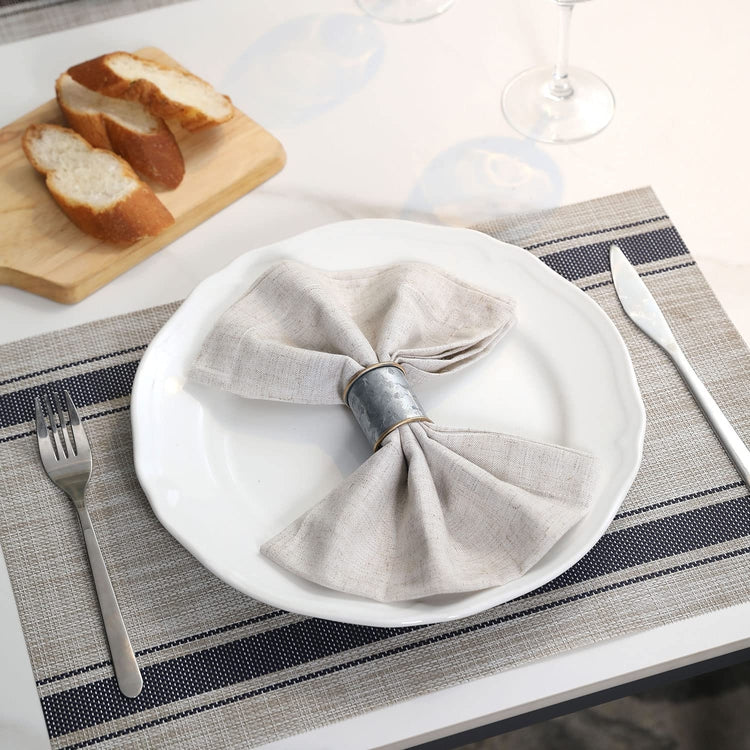 Galvanized metal clearance napkin rings