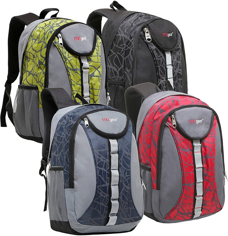 20 Pack of 18 Inch Assorted Colors Heavy Duty Student School Backpack