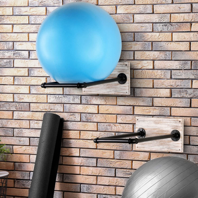 Yoga Studio & Gym Equipment Organizer, Exercise Ball Storage Rack, Set of 2-MyGift