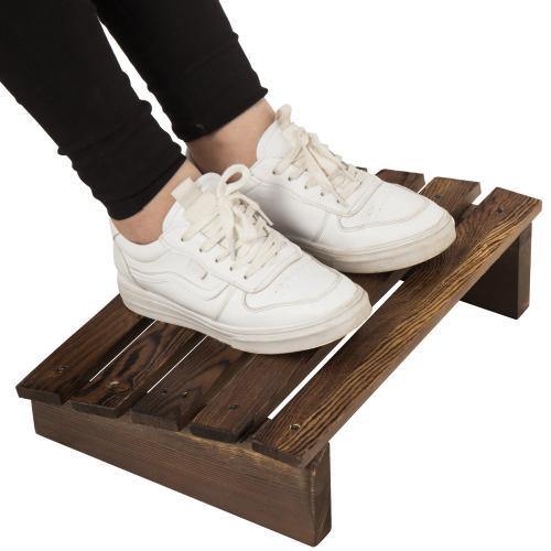 Burnt Wood Ergonomic Under-Desk Footrest - MyGift