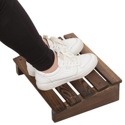 Burnt Wood Ergonomic Under-Desk Footrest - MyGift