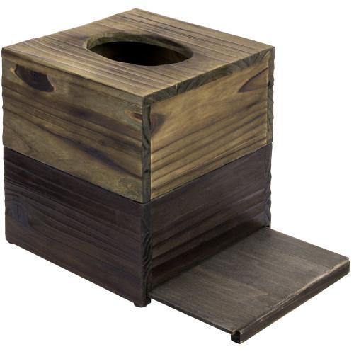 Dual-Tone Barn Wood Tissue Box Cover - MyGift