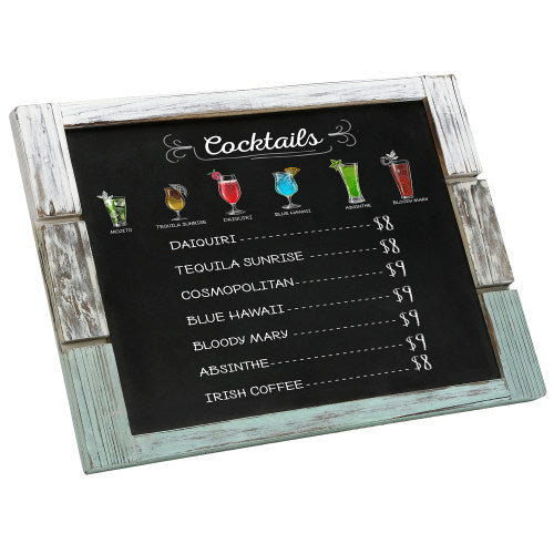 Rustic Multicolored Wood Chalkboard Menu Display Stand-MyGift