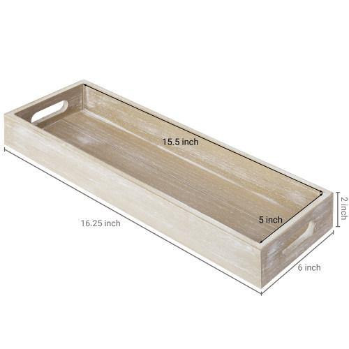 Wood Serving Trays with Handles, 16-Inch, Set of 2 - MyGift