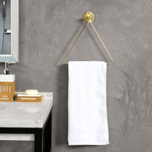 Triangle Brass Plated Hand Towel Ring