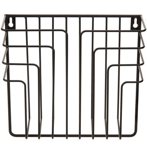 Black Metal Wire Magazine and File Rack - MyGift