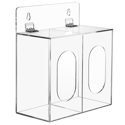 Premium Clear Acrylic Wall Mounted Mask and Glove Organizer-MyGift
