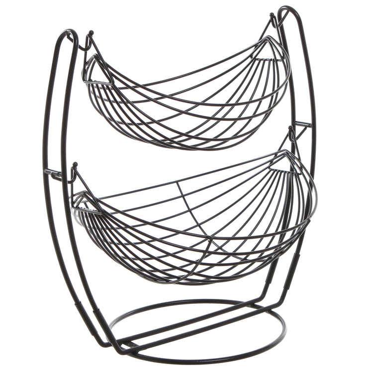Black Double Hammock Fruit and Vegetable Rack-MyGift