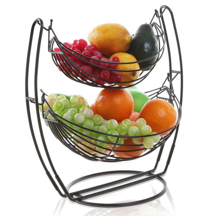 Black Double Hammock Fruit and Vegetable Rack