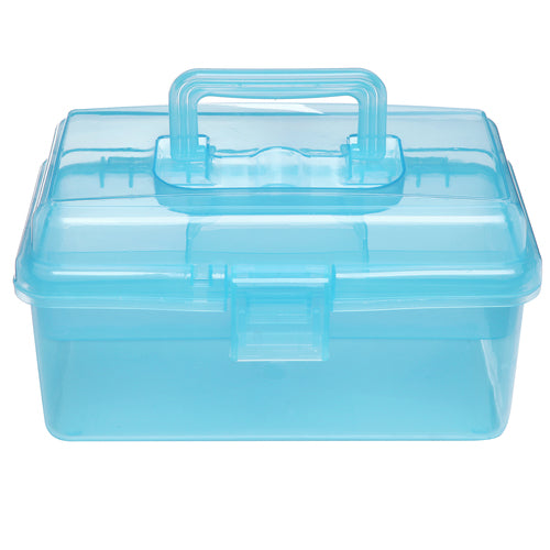 Clear Blue Multipurpose First Aid, Arts & Craft Storage Box-MyGift