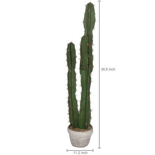 Artificial Cactus with Cement Planter, 36 inch - MyGift