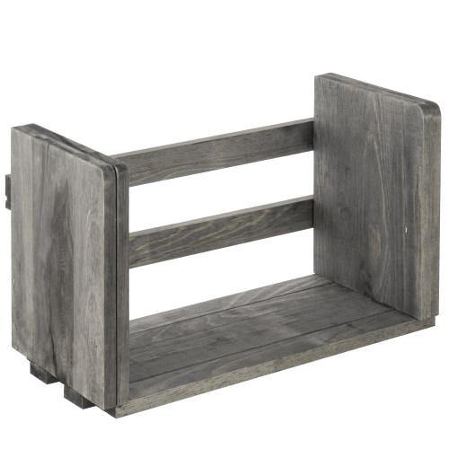 Gray Expandable Wood Desktop Bookshelf - MyGift