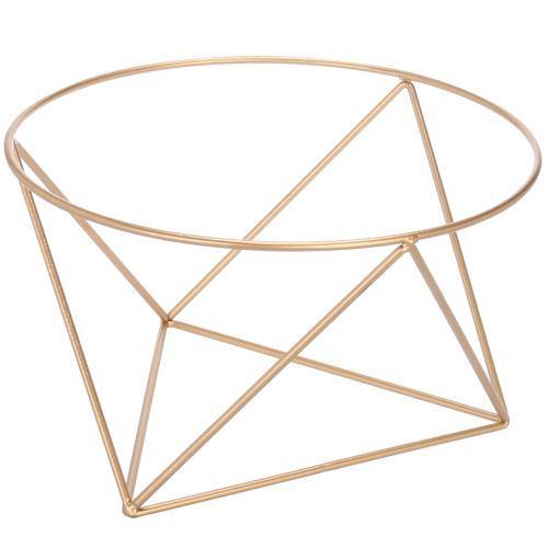 10-Inch Geometric Gold-Tone Metal Wire Tray Riser - MyGift