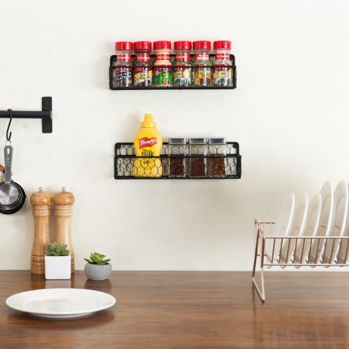 Black Chicken Wire Spice Rack, Set of – MyGift