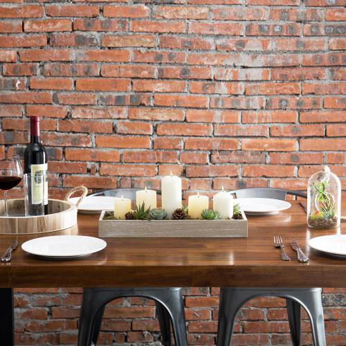 Wood Serving Trays with Handles, 16-Inch, Set of 2 - MyGift