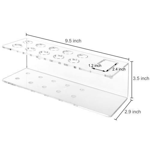 Wall-Mounted Clear Acrylic Dry-Erase Marker & Eraser Holders, Set of 2 - MyGift