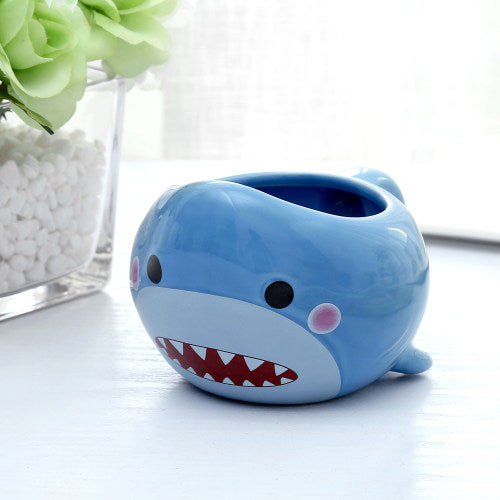 Blue Baby Shark Ceramic Coffee Mug