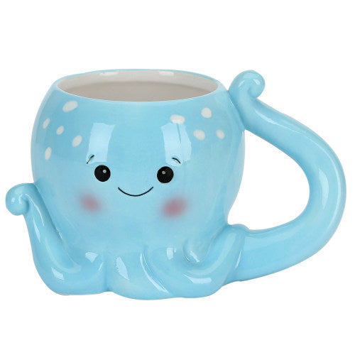 Blue Cartoon Octopus Ceramic Mug-MyGift