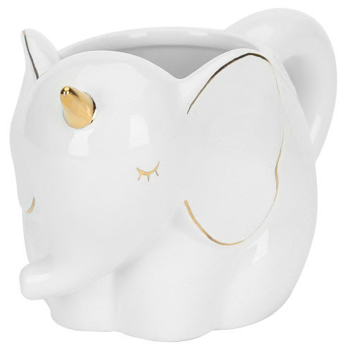 Magical White Elephant Unicorn Ceramic Mug-MyGift