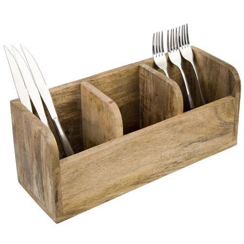 Premium Mango Solid Wood Utensil Organizer - MyGift