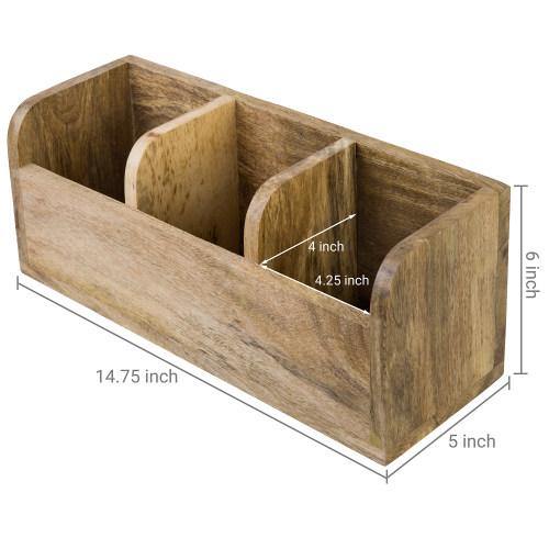 Premium Mango Solid Wood Utensil Organizer - MyGift