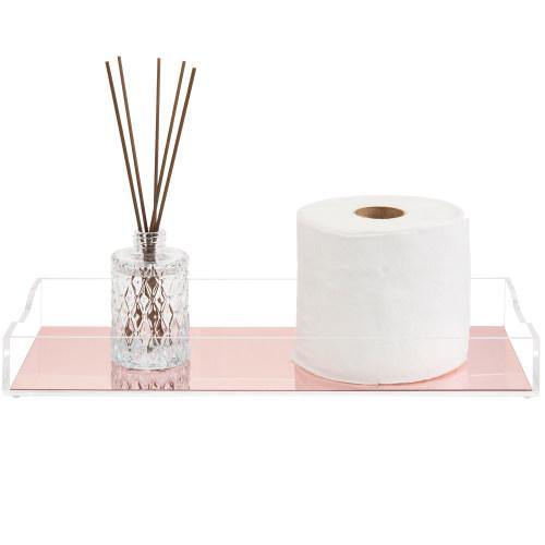 Rose Gold Acrylic Bathroom Storage Tray - MyGift