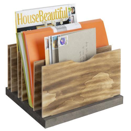 Smart Office Document Organizer with Adjustable Wood Panels - MyGift