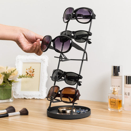 Modern Brown Metal Sunglass Display w/ Tray