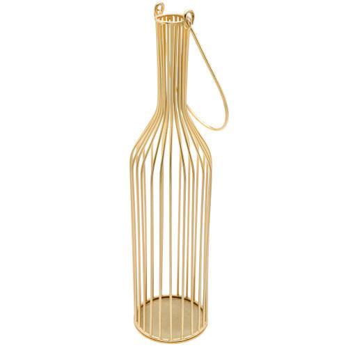 Decorative Brass Metal Wine Bottle Design Cork Basket - MyGift