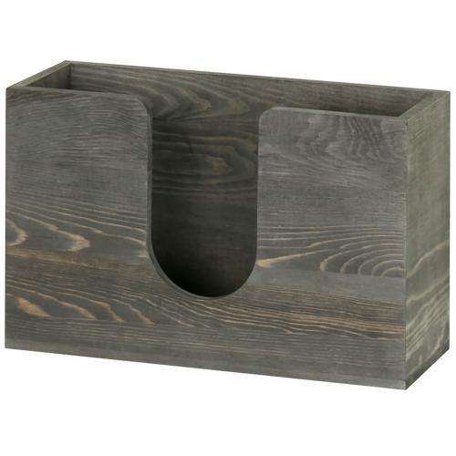 Dark Gray Solid Wood Paper Towel Dispenser - MyGift